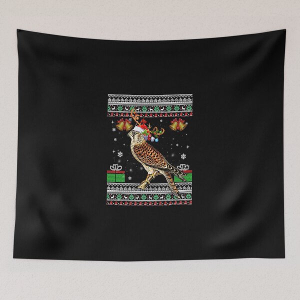 Item preview, Reindeer Santa Hat Matching Ugly Kestrel Bird Christmas T-Shirt designed and sold by MaryDImai.