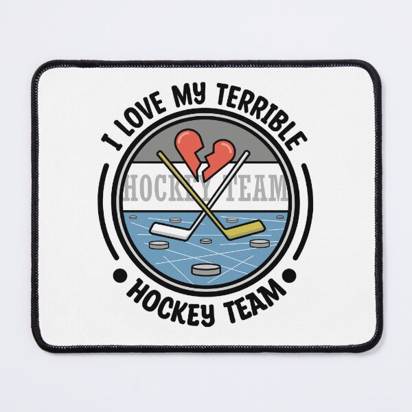 Item preview, I Love My Terrible Hockey Team Black Text Round Design designed and sold by bolkibox.