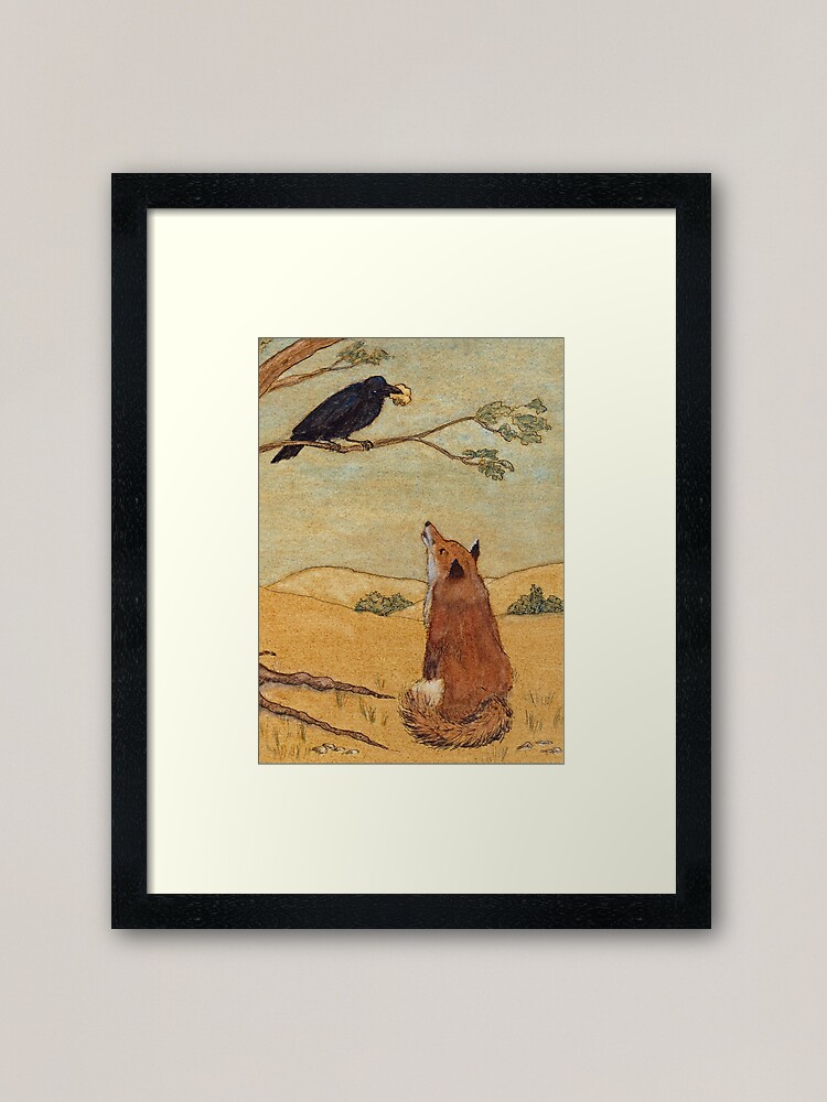 Alternate view of Aesops Fable the Fox and Crow Framed Art Print