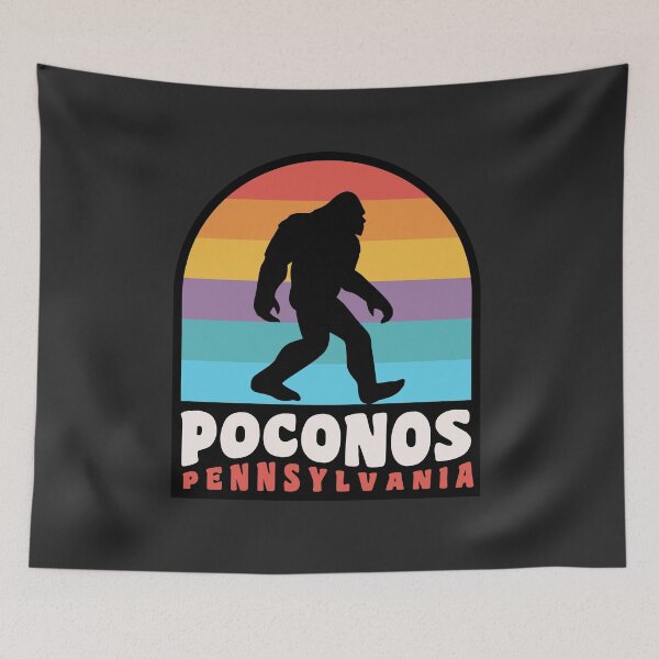 Item preview, Poconos Pennsylvania Bigfoot Sasquatch Retro Sunset designed and sold by yelly123.