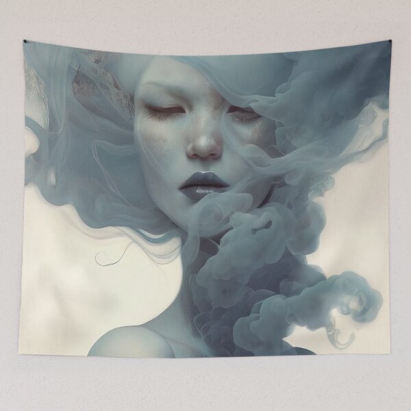 Item preview, Chinese woman merged with smoke designed and sold by RK - Shop.