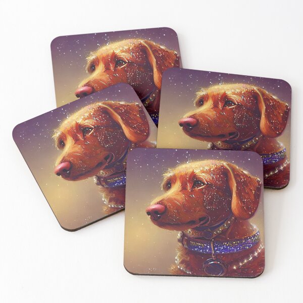 Item preview, beautiful dog portrait at christmas with fantastic colors designed and sold by Mebbotai.