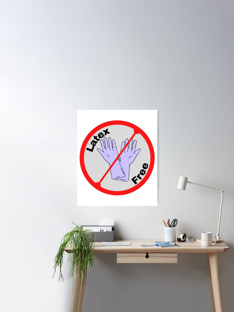 Latex Free Items And Medical Disposables Allergy Prevention Information  Sign Stock Illustration - Download Image Now - iStock