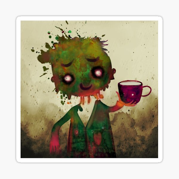 Creepy Coffee 1 Sticker