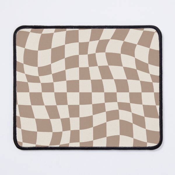 Item preview, Taupe and Cream Swirly Checkers designed and sold by AmeeMax.