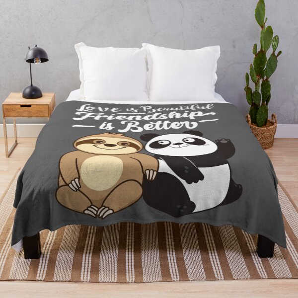 Item preview, Sloth Panda - Love is Beautiful Friendship is Better designed and sold by plushism.