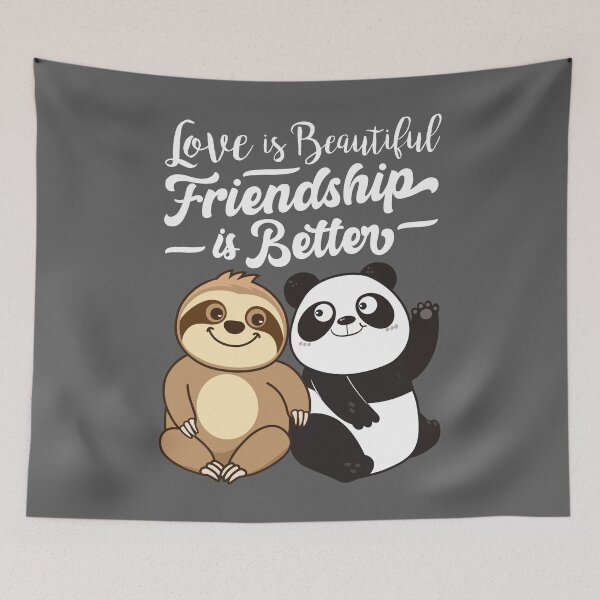 Item preview, Sloth Panda - Love is Beautiful Friendship is Better designed and sold by plushism.