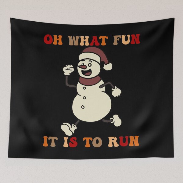 Item preview, Oh What Fun It Is To Run Christmas Running Snowman designed and sold by goodimagedesign.