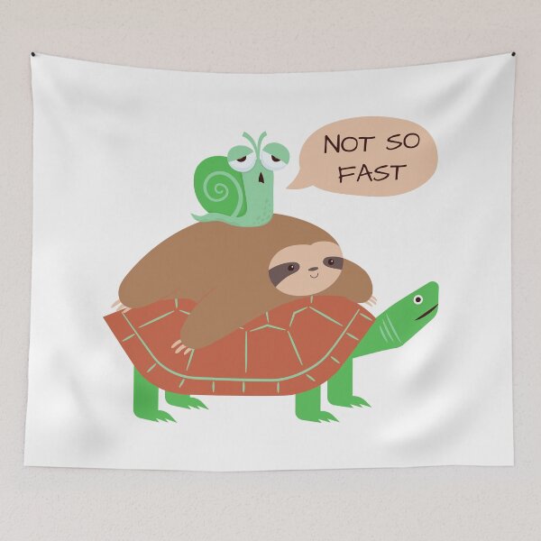 Item preview, Not So Fast Snail, Sloth and Turtle designed and sold by trendingatees.
