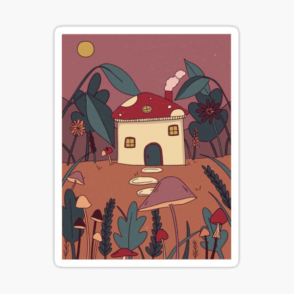 Mushroom House Stickers for Sale | Redbubble