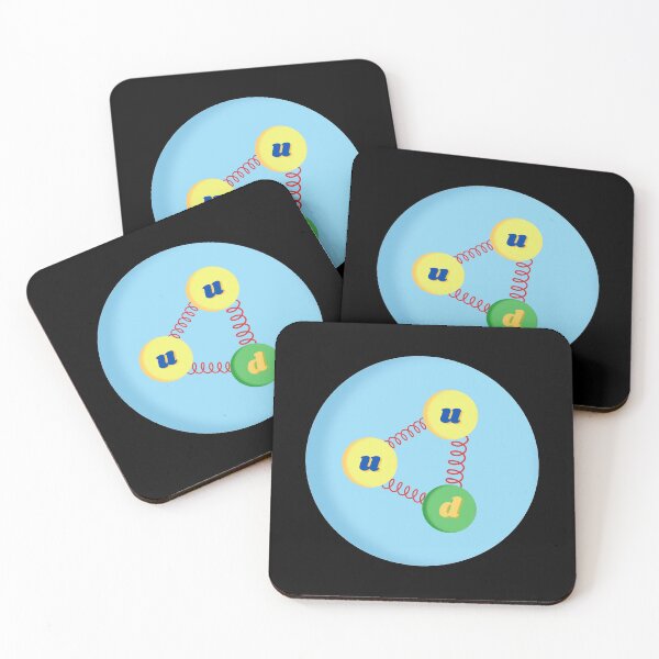 Item preview, proton made of up quarks and down quarks, particle physics designed and sold by NoetherSym.