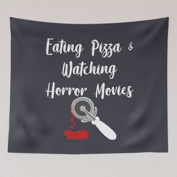 Item preview, Eating Pizza And Watching Horror Movies White Letters designed and sold by PedroStyle.