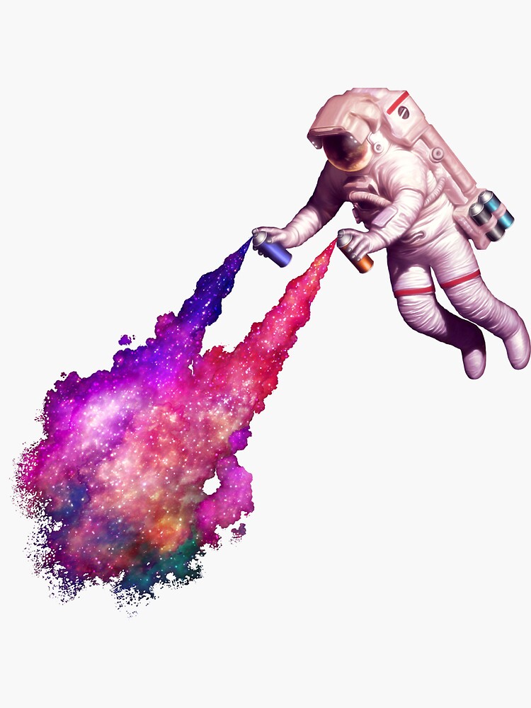 Discover the astronaut artist Sticker