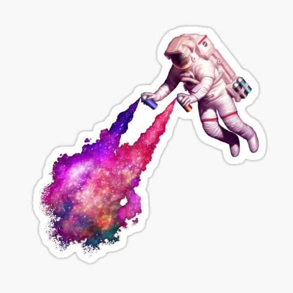 Shooting Stars - l'artiste astronaute Sticker