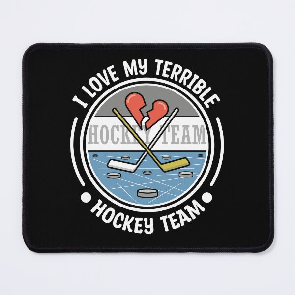 Item preview, I Love My Terrible Hockey Team White Text Round Design designed and sold by bolkibox.