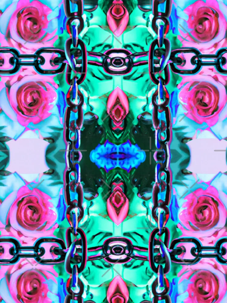 Thumbnail 4 of 4, iPhone Case, Chains and Roses Pattern designed and sold by ZenEverAI.