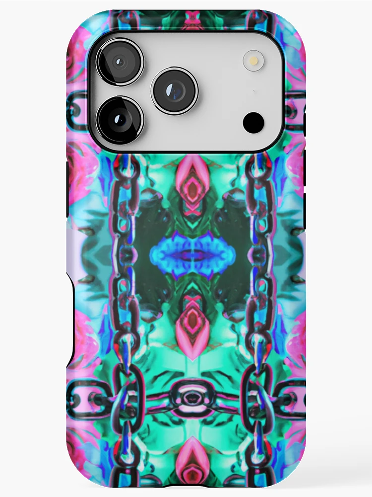 Thumbnail 1 of 4, iPhone Case, Chains and Roses Pattern designed and sold by ZenEverAI.