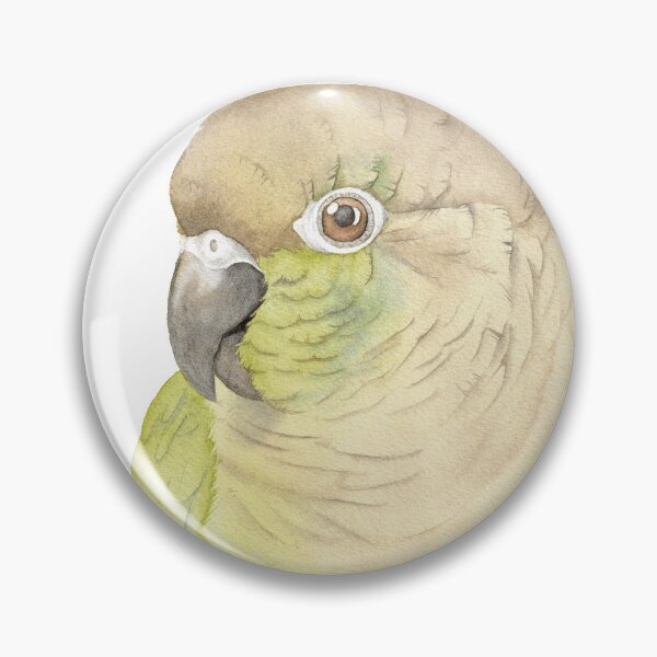 Item preview, green-cheeked parakeet conure watercolor portrait EnZo v2 designed and sold by L'Atelier Oranjade.
