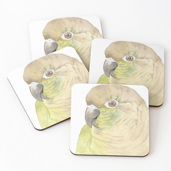 Item preview, green-cheeked parakeet conure watercolor portrait EnZo v2 designed and sold by L'Atelier Oranjade.