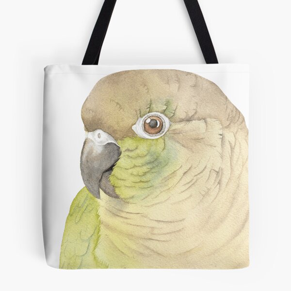 Item preview, green-cheeked parakeet conure watercolor portrait EnZo v2 designed and sold by L'Atelier Oranjade.