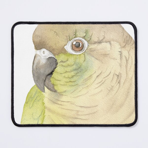 Item preview, green-cheeked parakeet conure watercolor portrait EnZo v2 designed and sold by L'Atelier Oranjade.
