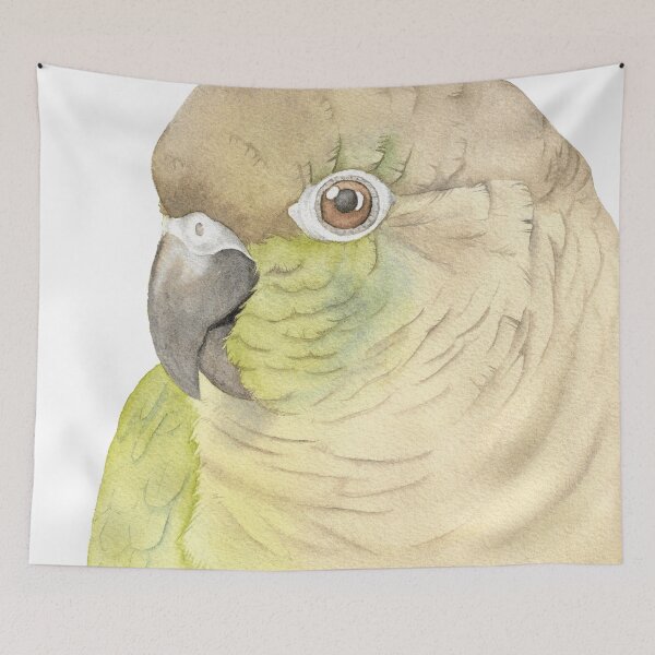 Item preview, green-cheeked parakeet conure watercolor portrait EnZo v2 designed and sold by L'Atelier Oranjade.
