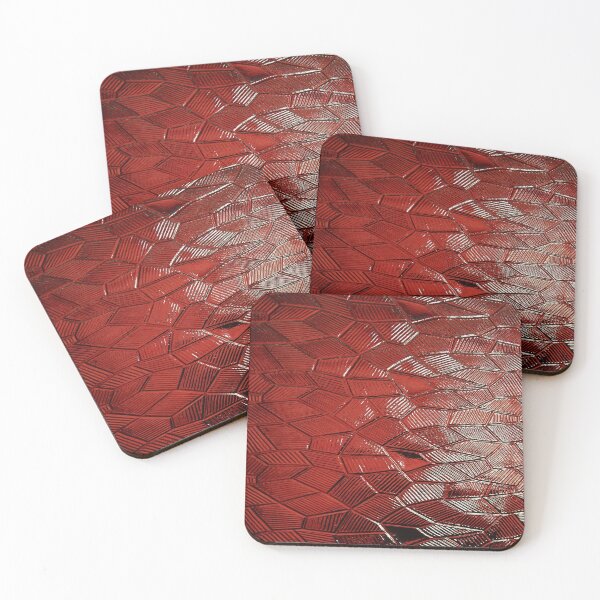 Item preview, Abstract Red Tile Pattern designed and sold by RepublicOfFire.