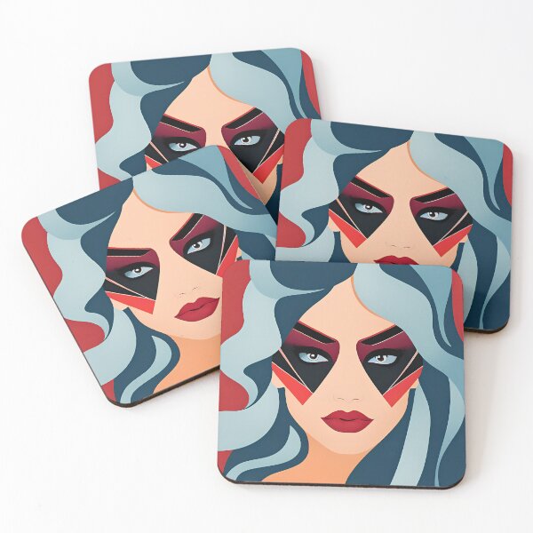 Item preview, Portrait of a woman with blue hair designed and sold by Norsia.