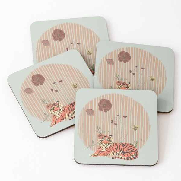 Item preview, Majestic Tiger With Vintage Flowers designed and sold by BohemiWANDERS.