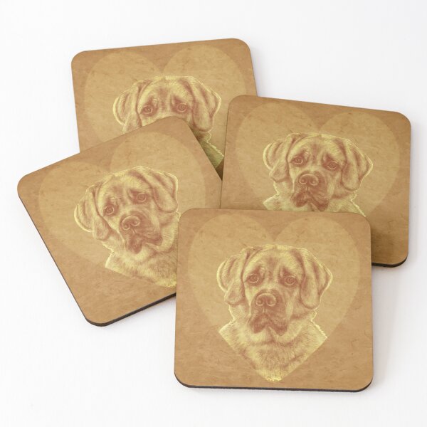 Item preview, Large red dog on a heart background - brown marbled version designed and sold by SylvieG18.
