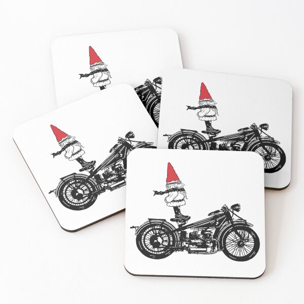 Item preview, Biker Gnome Line Drawing designed and sold by vivasweetlove.