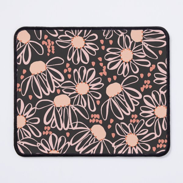 Item preview, Coming up Daisies Retro Hand Drawn Flower Print in Pink designed and sold by * Jennadesigns.