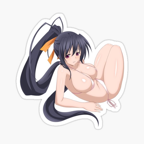 Almost naked Akeno Sticker