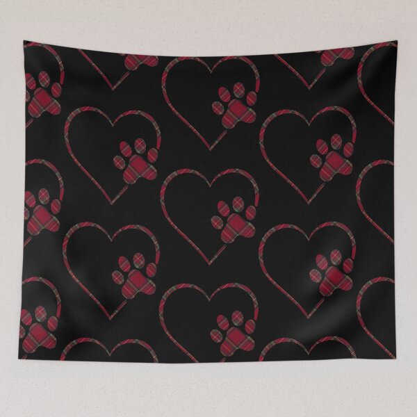 Item preview, Pawprint Plaid Tartan Dog Paw Print Love Dogs And Christmas designed and sold by RockBeeDesigns.