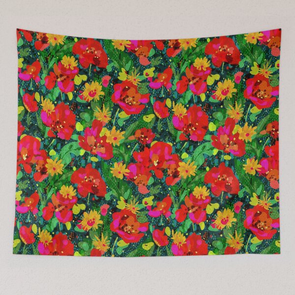 Item preview, Bold Red Poppies - Abstract Field of Flowers designed and sold by Michelebuttons.