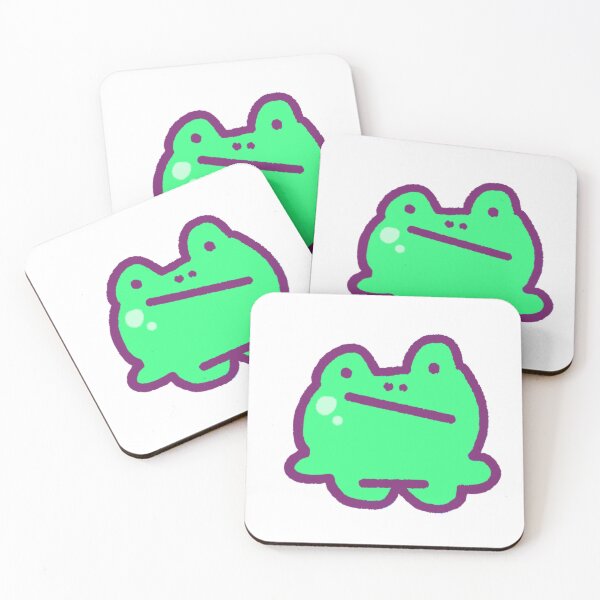 Item preview, Cute green and purple cartoon frog designed and sold by kukulgraphics.