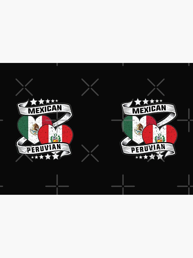 Half peruvian half mexican shirt mexican and peruvian flag Art Board Print  for Sale by davinccidz