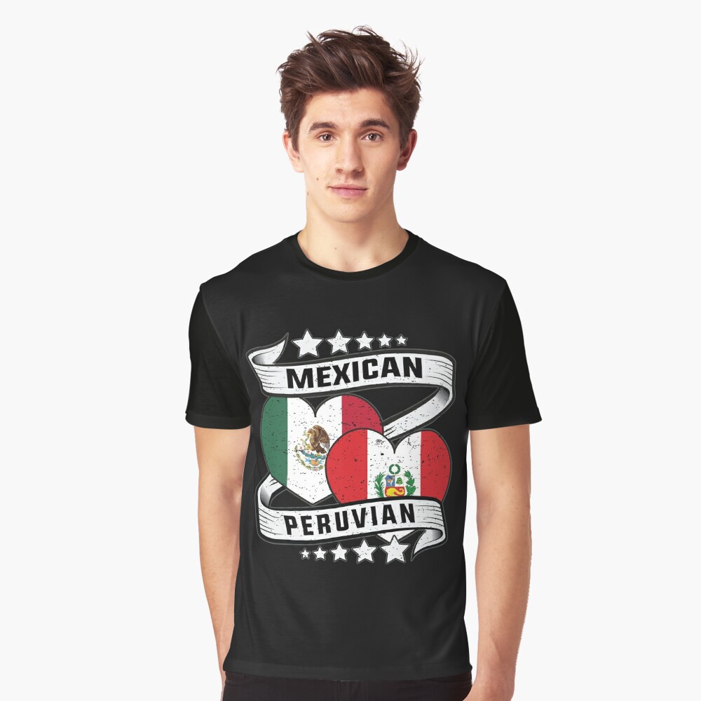 Half peruvian half mexican shirt mexican and peruvian flag Art Board Print  for Sale by davinccidz