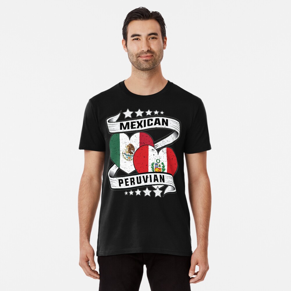 Half peruvian half mexican shirt mexican and peruvian flag Art Board Print  for Sale by davinccidz