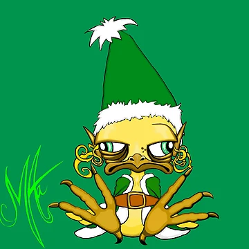Artwork thumbnail, Grumpy Chicken Elf by ArtAastrup by Marianne Aastrup