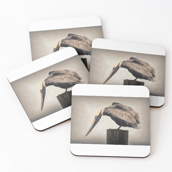 Item preview, Florida Brown Pelican on Textured Background designed and sold by nbrandsberg.