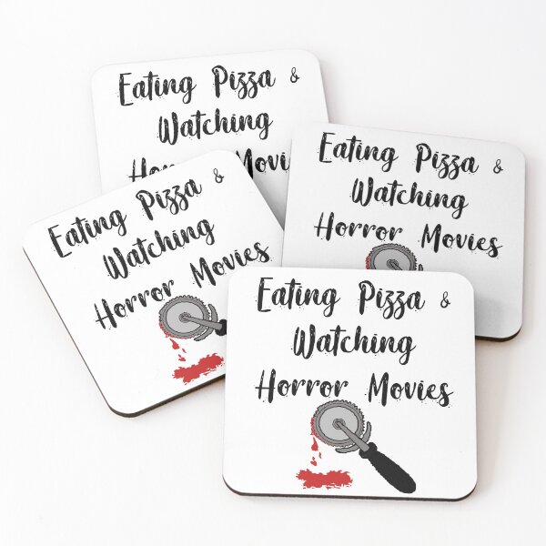 Item preview, Eating Pizza And Watching Horror Movies Black Letters designed and sold by PedroStyle.