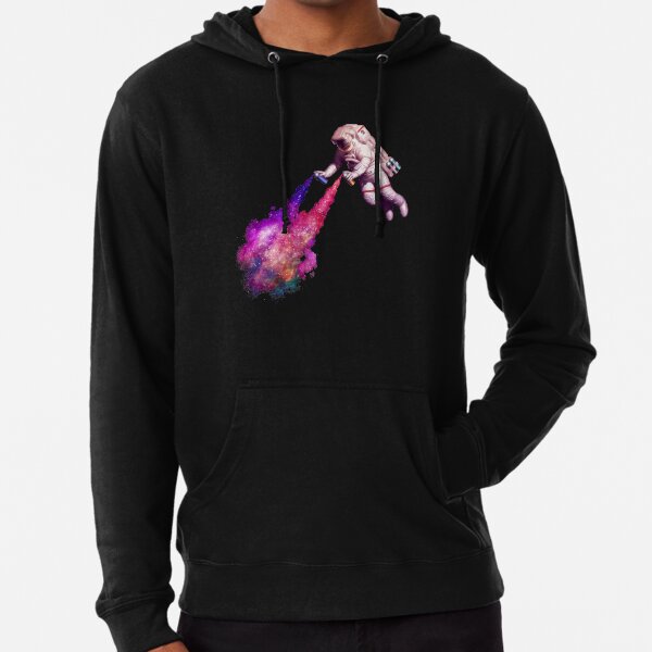 Shooting Stars - the astronaut artist Lightweight Hoodie