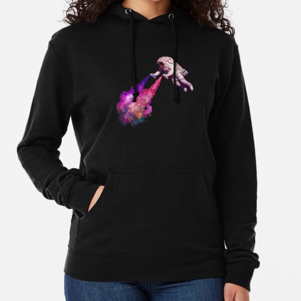 Shooting Stars - the astronaut artist Lightweight Hoodie