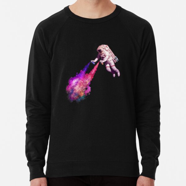 Shooting Stars - the astronaut artist Lightweight Sweatshirt