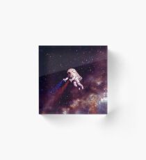 Shooting Stars - the astronaut artist Acrylic Block