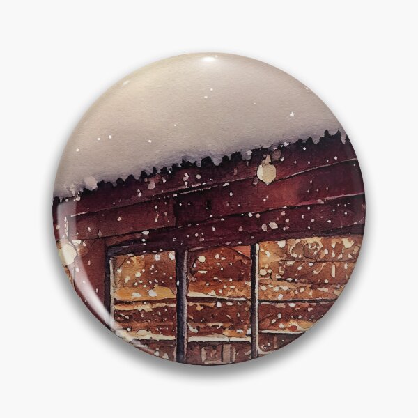 Item preview, Outside of bakery in winter during Christmas watercolour illustration designed and sold by justinasv775.