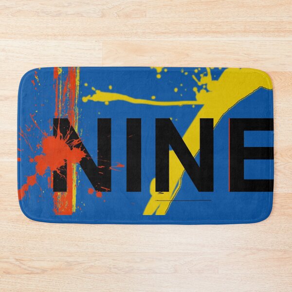Item preview, Number Nine with Yellow and Red Paint Splashes designed and sold by KALEIDOSCOPE UK.