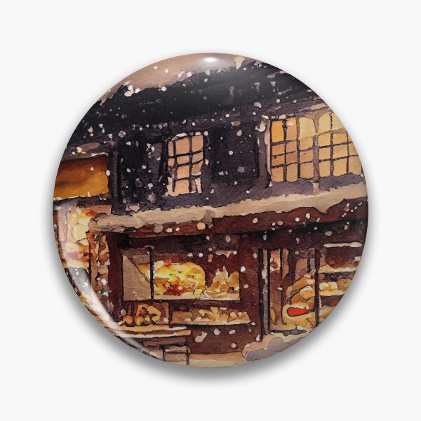 Item preview, Bakery on Christmas. Snowing outside on winter. designed and sold by justinasv775.