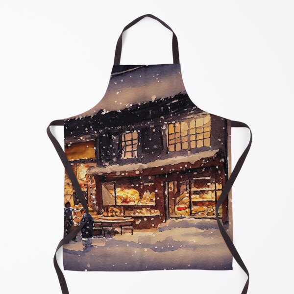 Item preview, Bakery on Christmas. Snowing outside on winter. designed and sold by justinasv775.